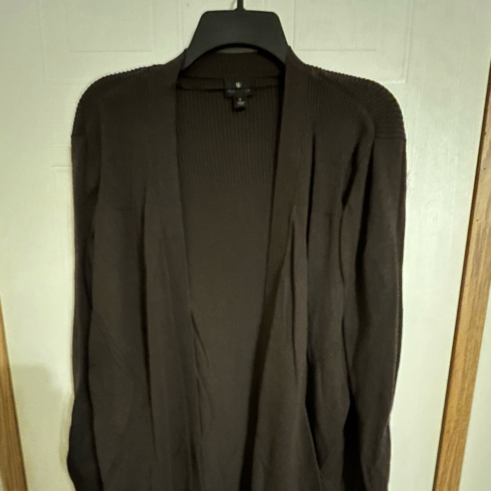 Brown cardigan sweater